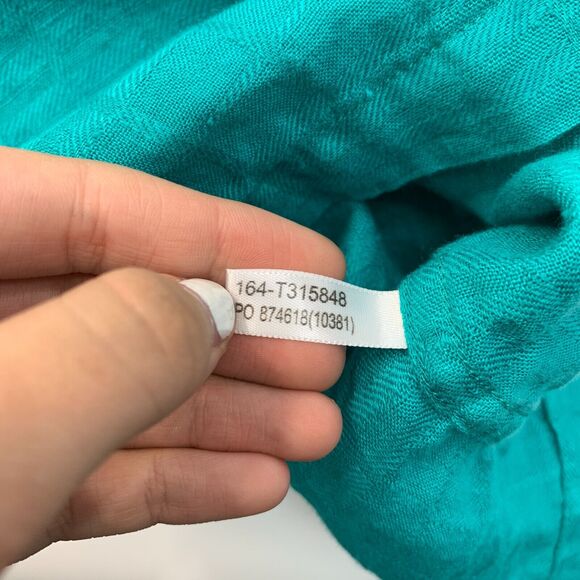 Tommy Bahama Linen Camp Shirt Mens L Large Kale Green Pocket Button Up Big Bossa - Picture 6 of 9